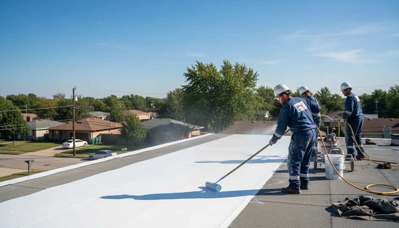 Commercial roof coating in Bally, PA near me